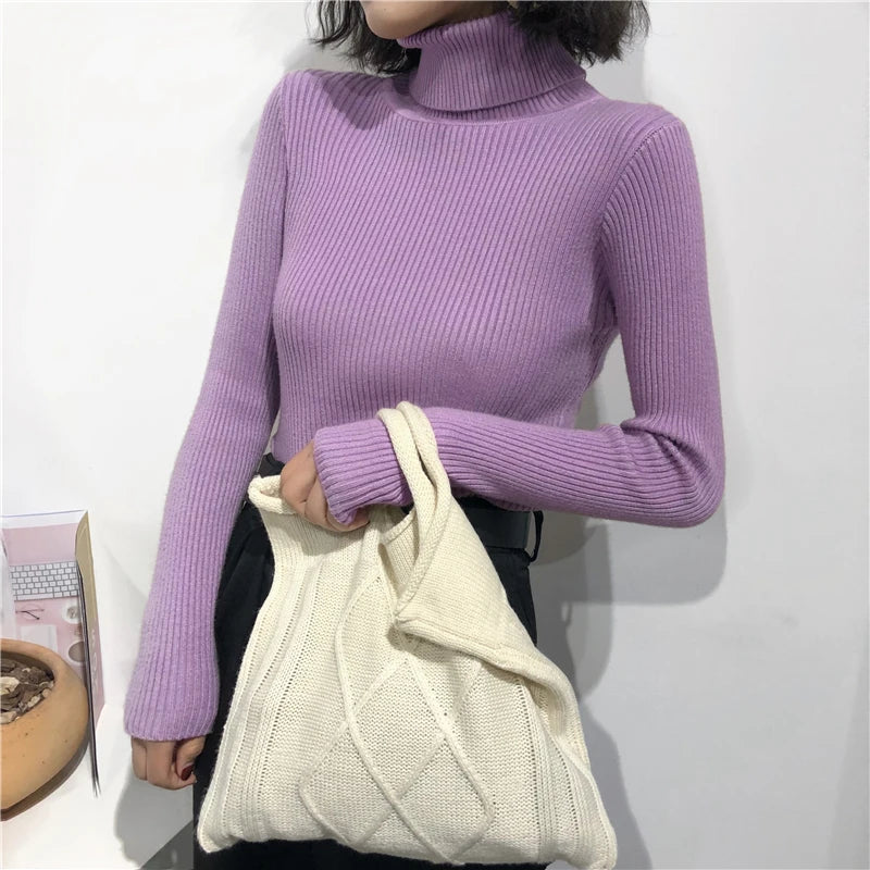 Women's Slim Fit Turtleneck Sweater