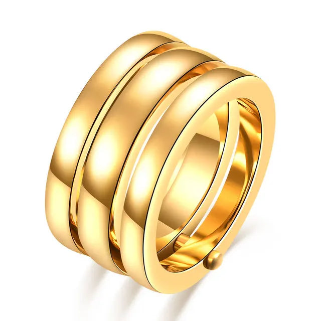 Elegant 3-Piece Clover Ring Set