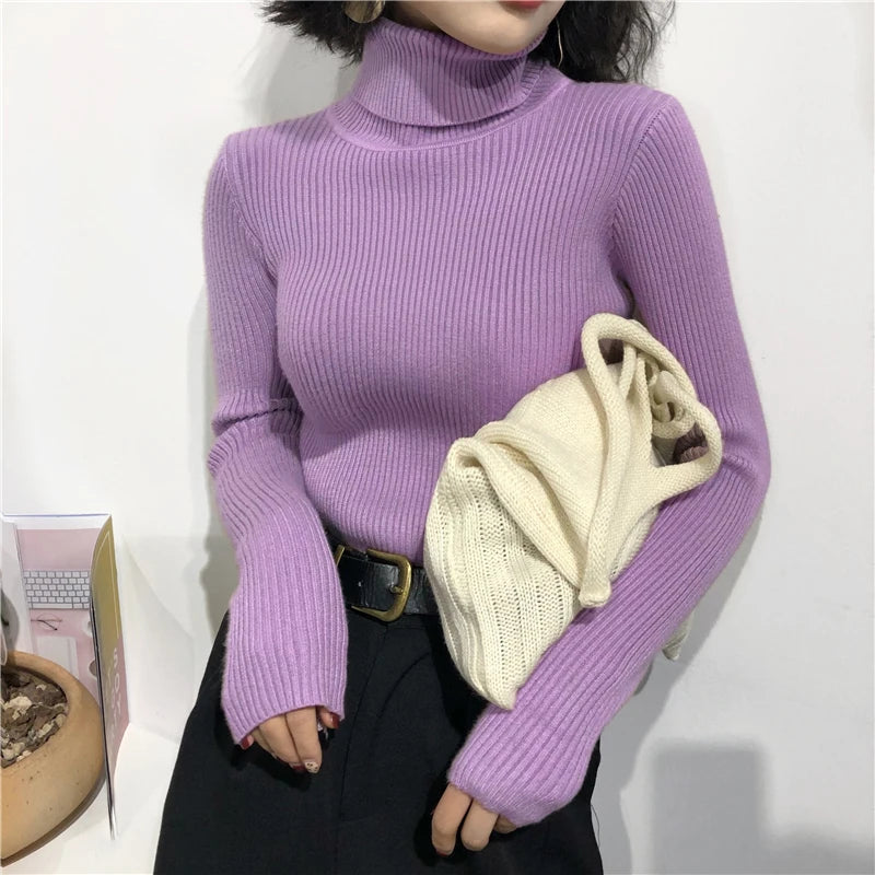 Women's Slim Fit Turtleneck Sweater