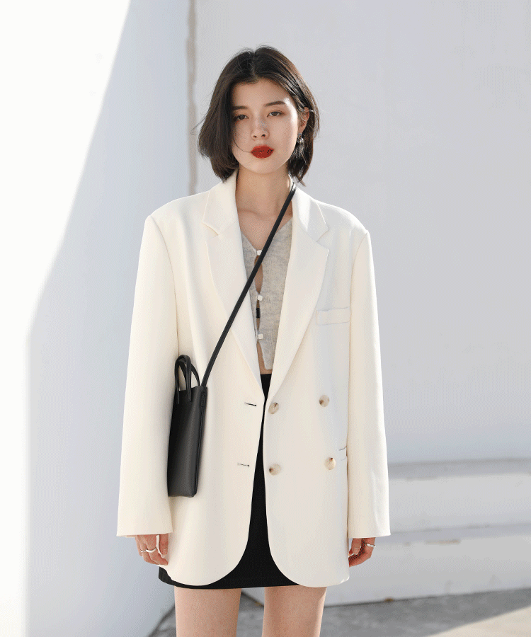 Professional Women's Double-Breasted Blazer