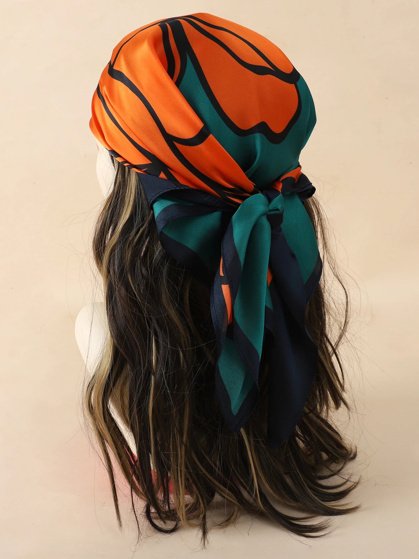RUNMEIFA Luxury Silk Square Scarf