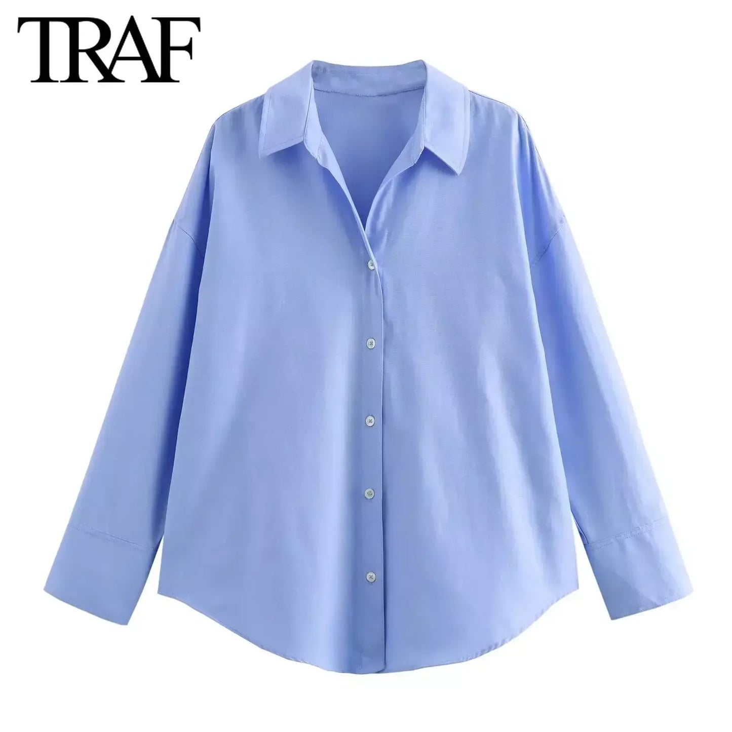 Fashion Long Sleeve Single-breasted Lapel Blouse