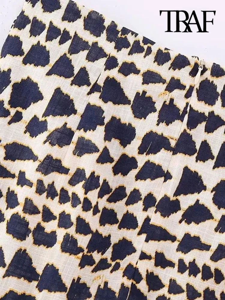 Vintage Beaded A-Line Mini Skirt