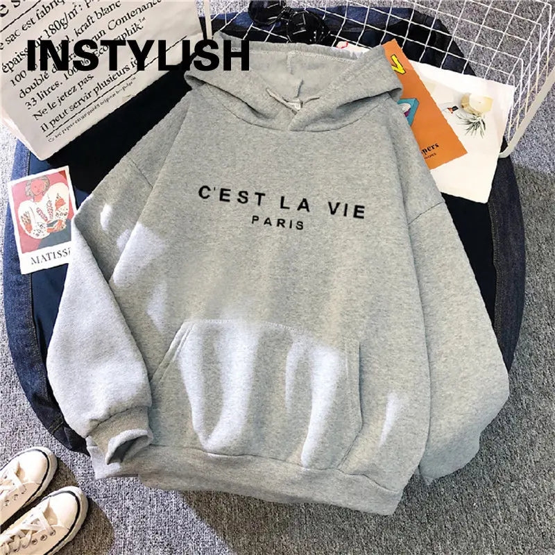 Women's Casual Letter Print Hoodie