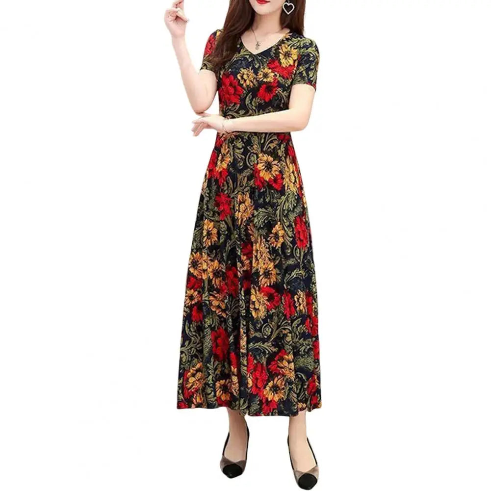 Elegant Summer Dress Soft Lady Summer Dress Loose Pullover Plus Size Summer Dress Dress-up