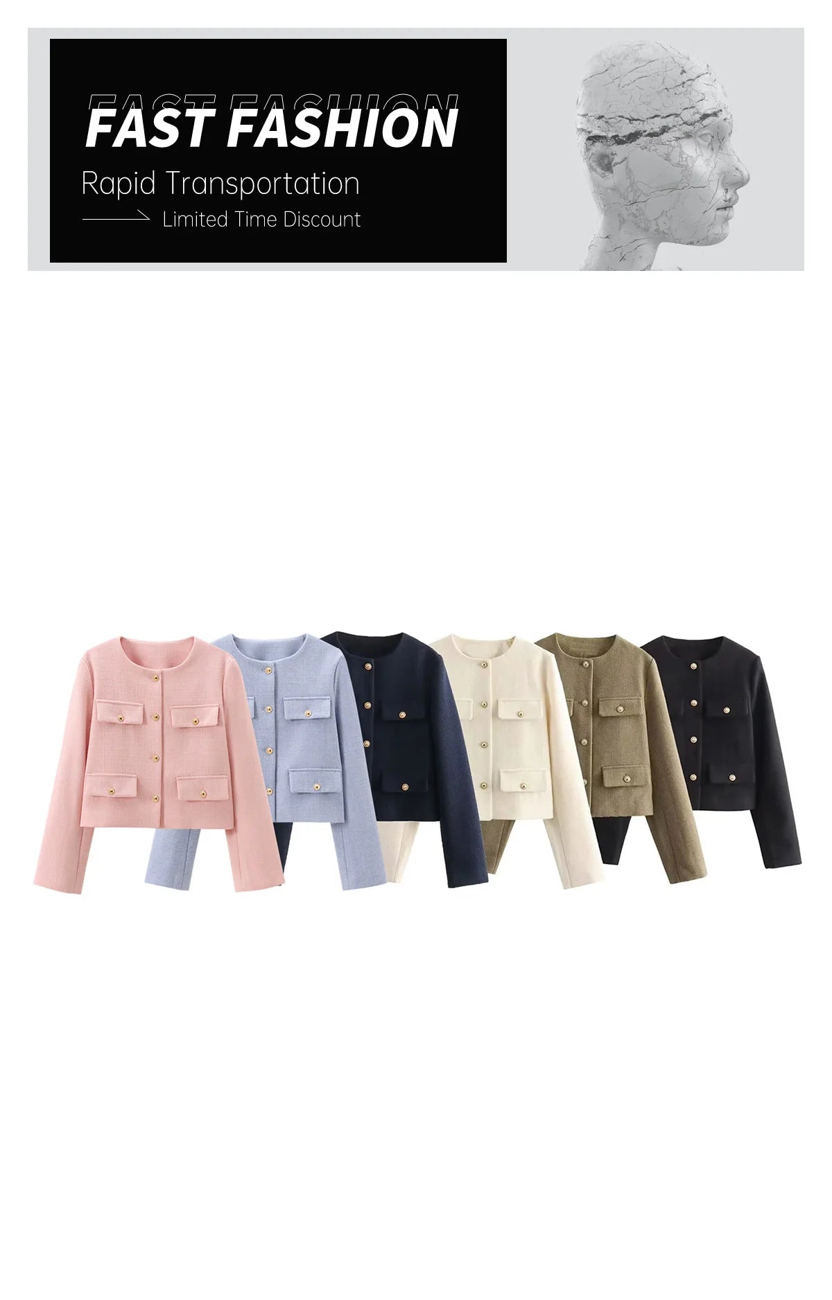 Women's Classic O-Neck Blazer