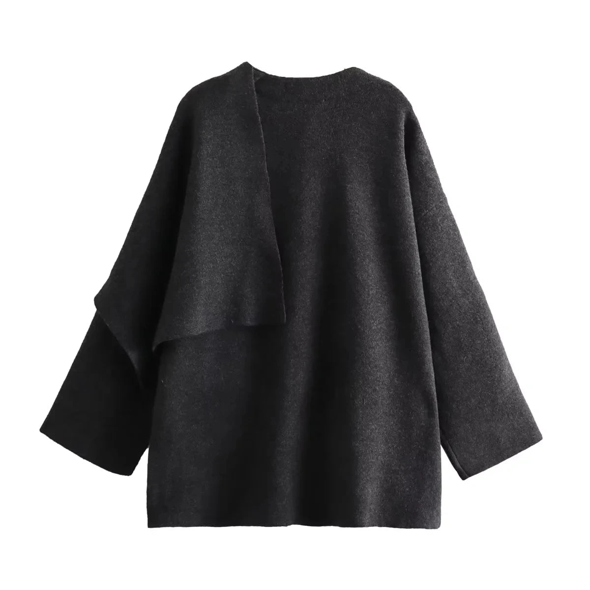 Women's Asymmetric Knit Coat