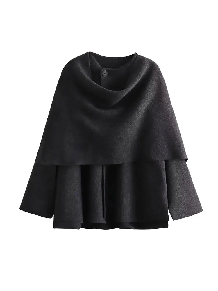 Women's Asymmetric Knit Coat