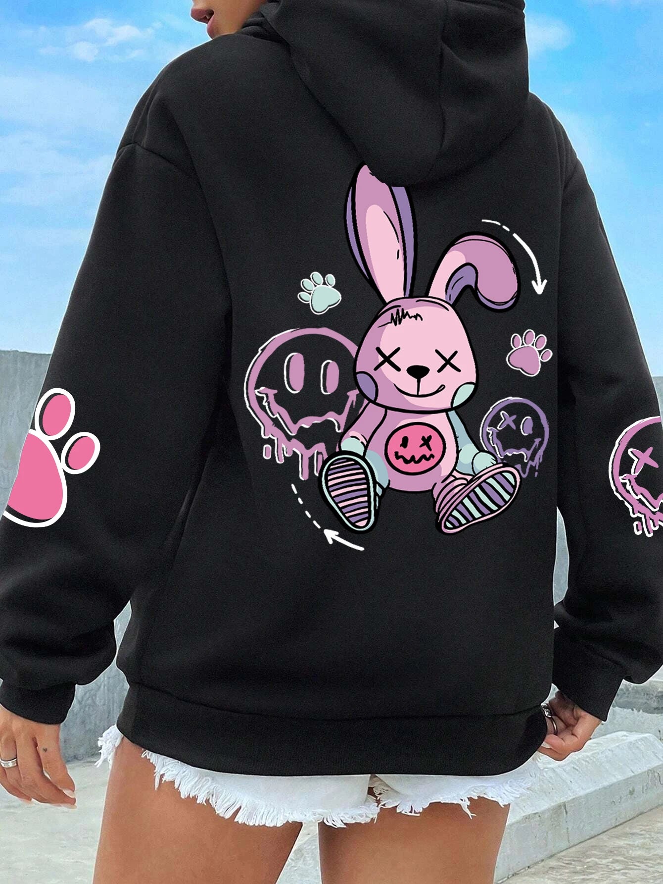 Women's Fleece-Lined Hip Hop Hoodie