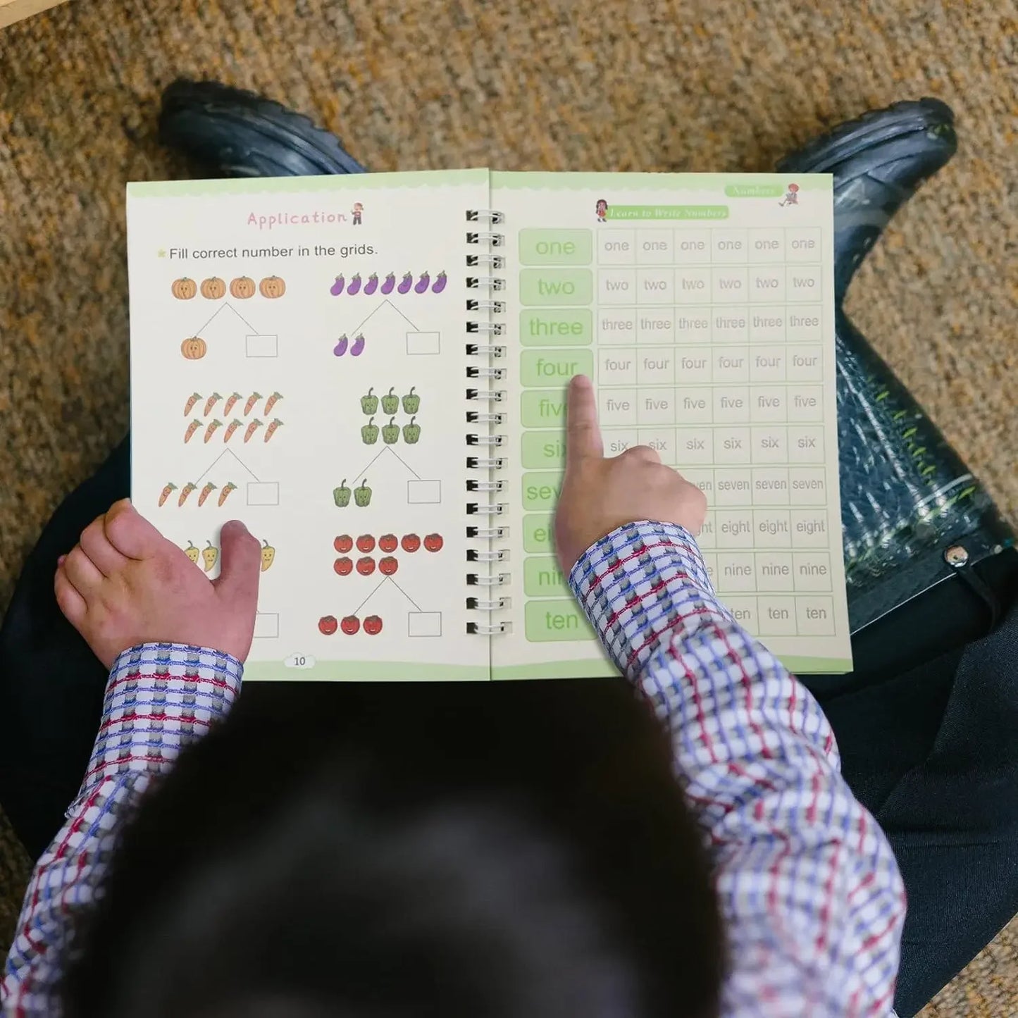 4 Books SANK Copybooks Pen Magic Copy Book Free Wiping Kids Writing Sticker Practice Copybook for Calligraphy
