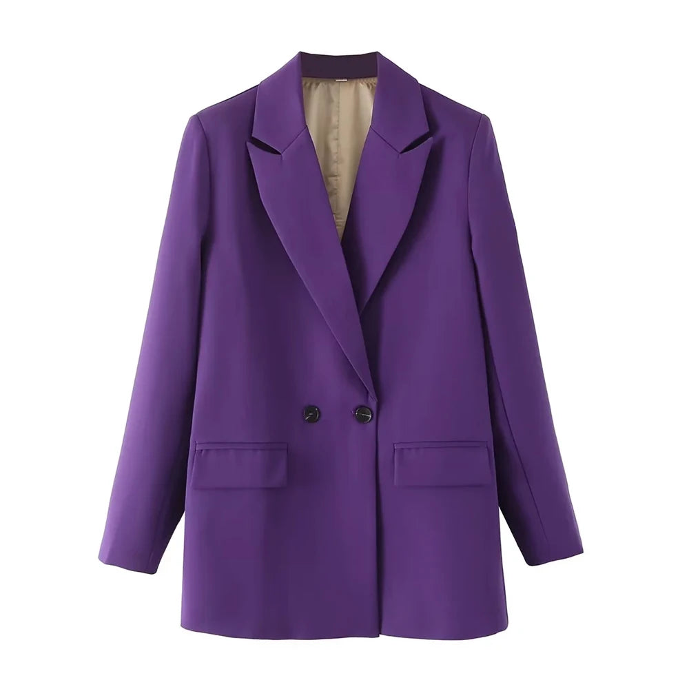 Classic Double-Breasted Women's Blazer