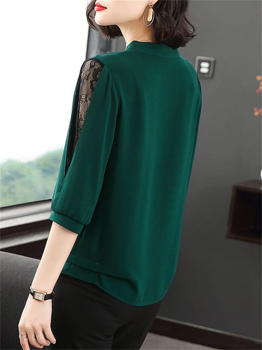 Elegant Bow Tie Blouse