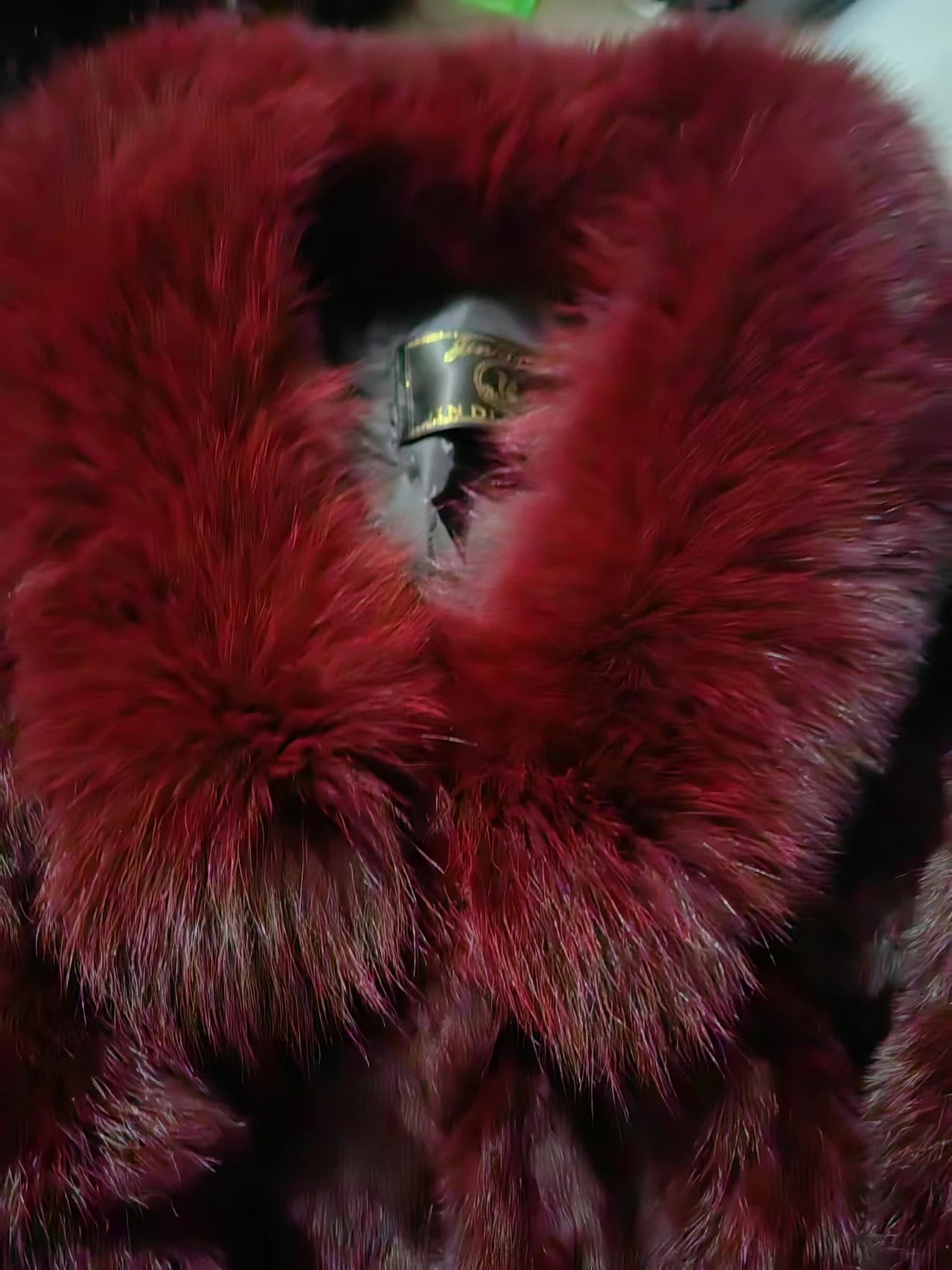 Luxury Real Rex Rabbit Fur Coat with Fox Fur Collar