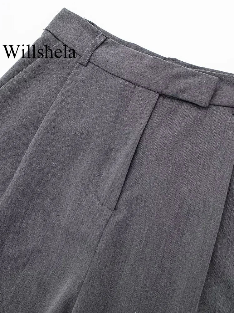 High-Waisted Straight Leg Pants for Women