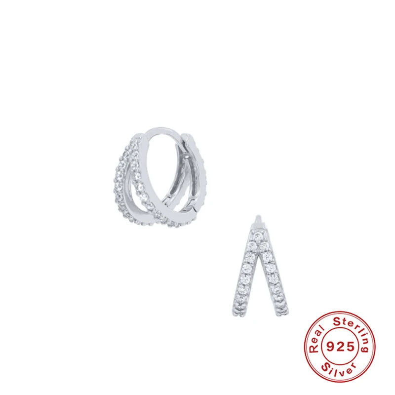 CANNER 925 Sterling Silver Star Anise Hoop Earrings