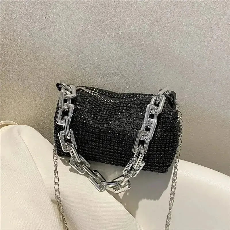 Luxury Rhinestone Mini Bucket Bag