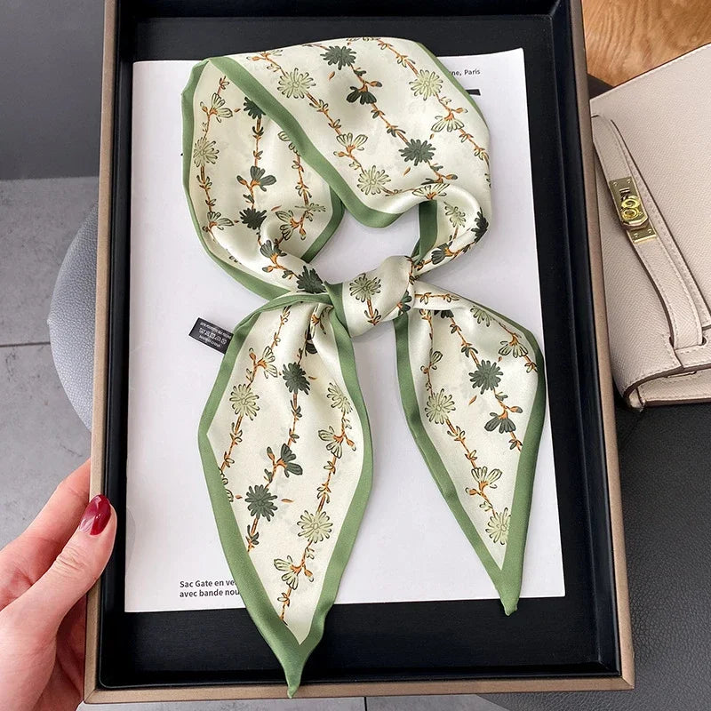 Luxury Silk-Feel Ribbon Scarf