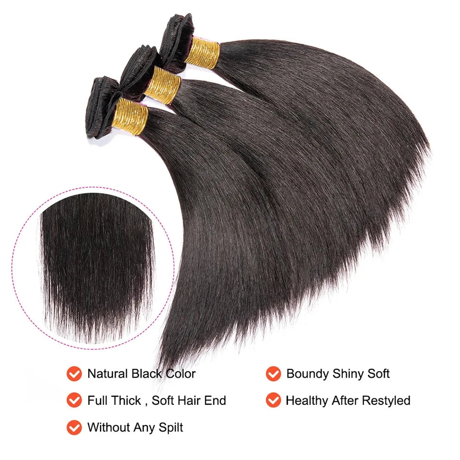 Premium Brazilian Straight Human Hair Bundles