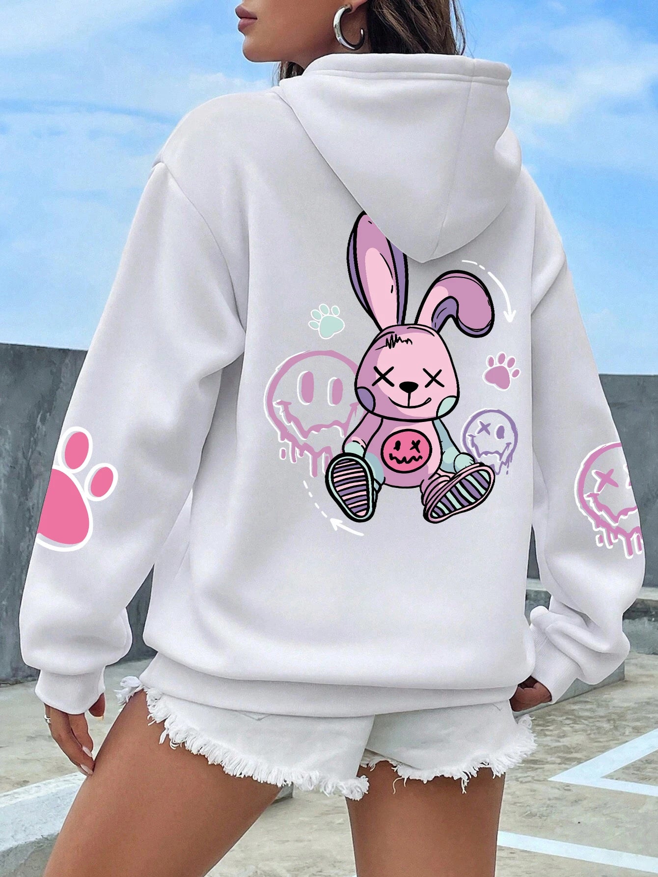Women's Fleece-Lined Hip Hop Hoodie