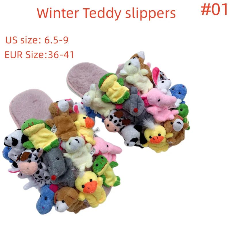 Cozy Women's Teddy Bear Slippers