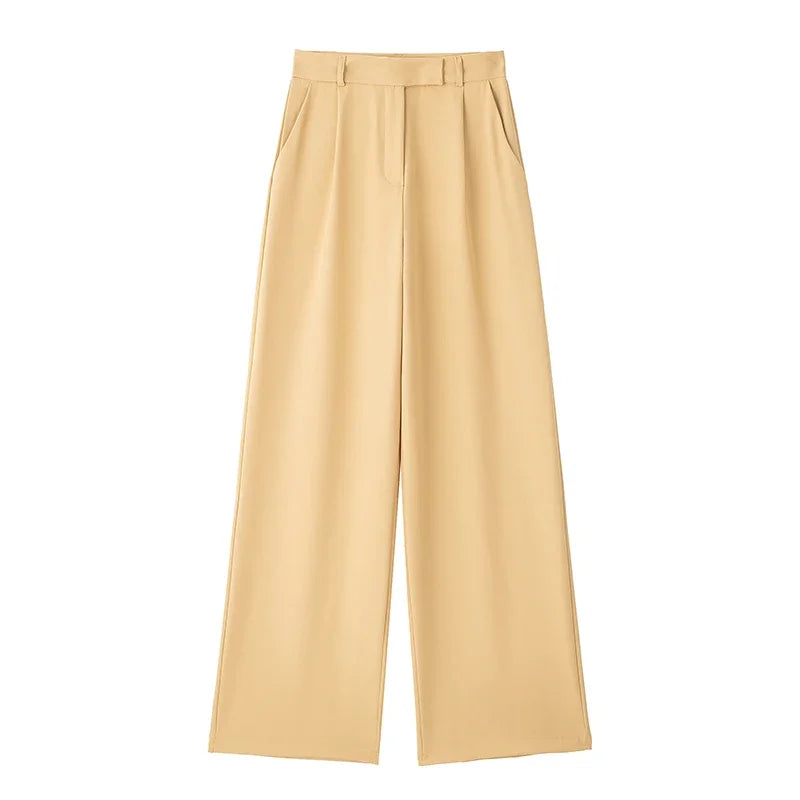High-Waisted Straight Leg Pants for Women
