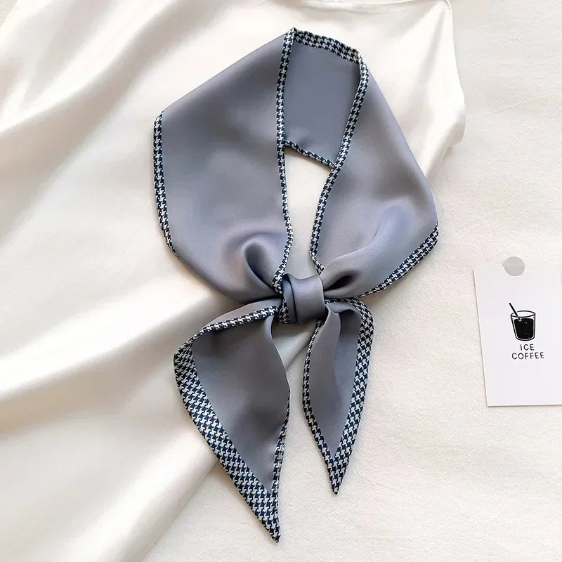 Luxury Silk-Feel Ribbon Scarf