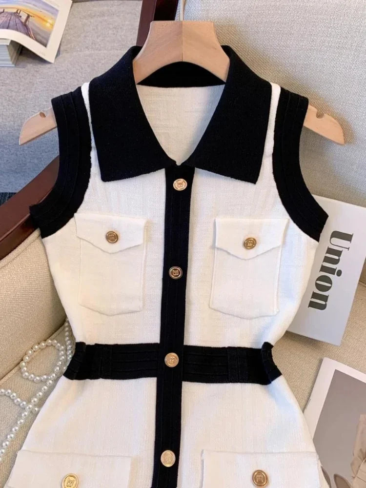 Knitted Sexy Mini Wrap Slim Short Dresses