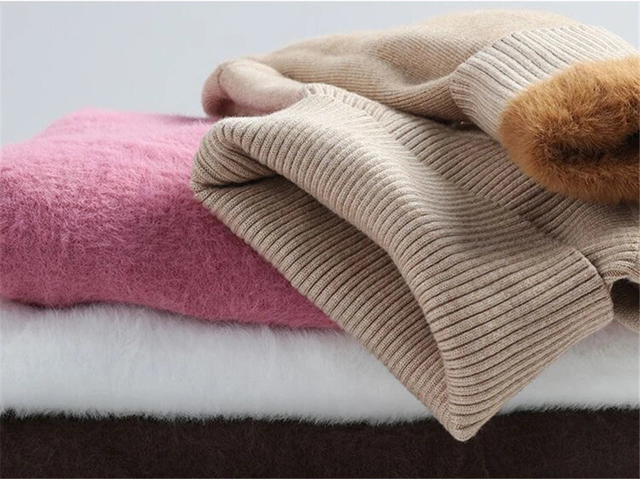 Women's Velvet-Lined Turtleneck Sweater
