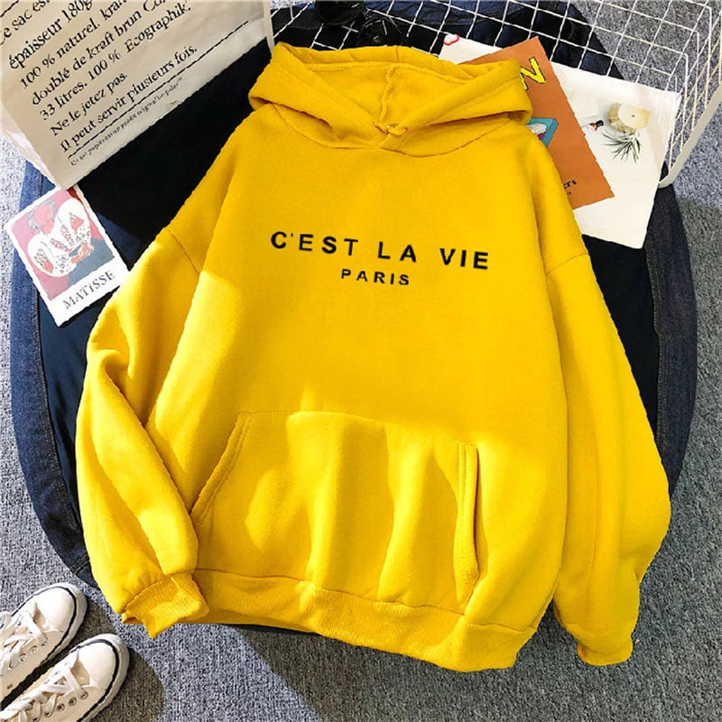 Women's Casual Letter Print Hoodie