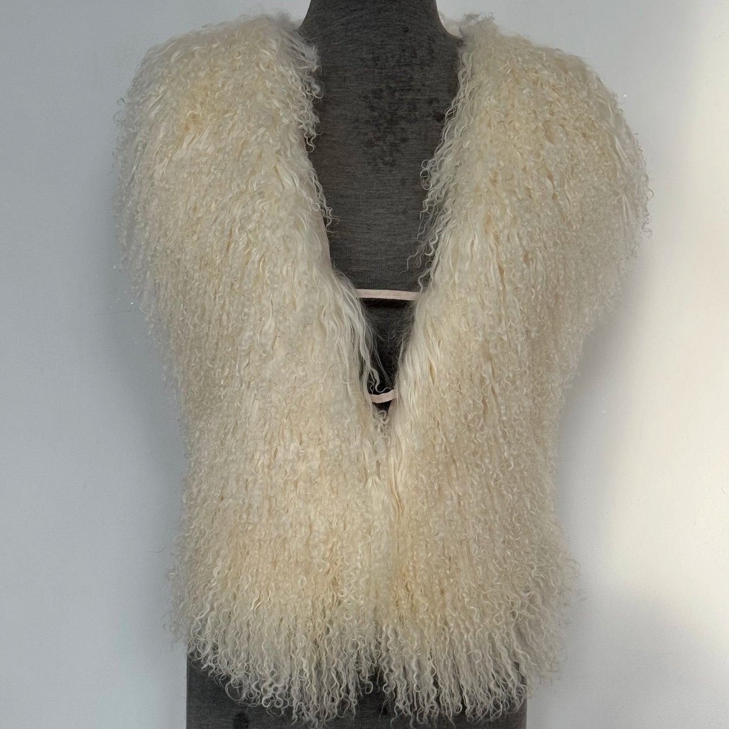 Luxury Mongolian Sheepskin Fur Halter Vest