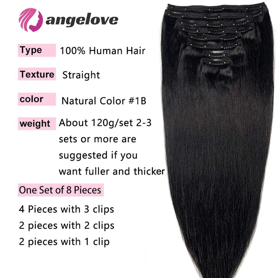 Premium Brazilian Remy Human Hair Clip-In Extensions