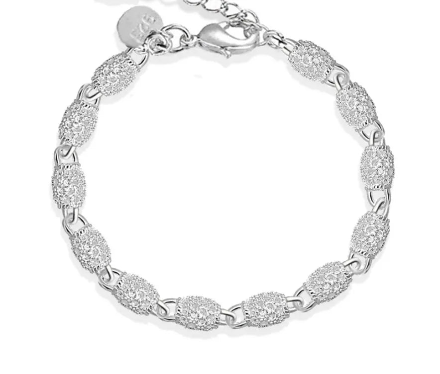 Handcrafted 925 Sterling Silver Twisted Rope Bracelet