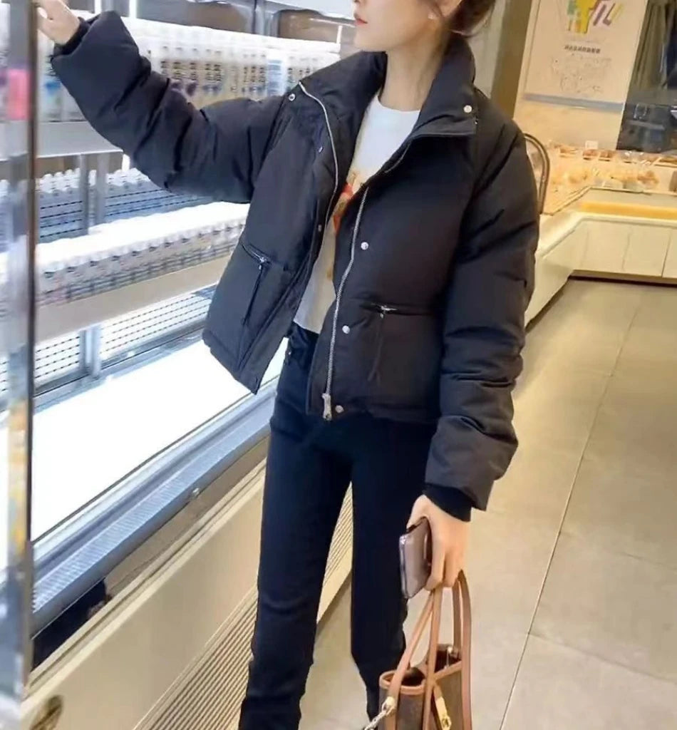 Women's Cotton-Filled Stand Collar Jacket