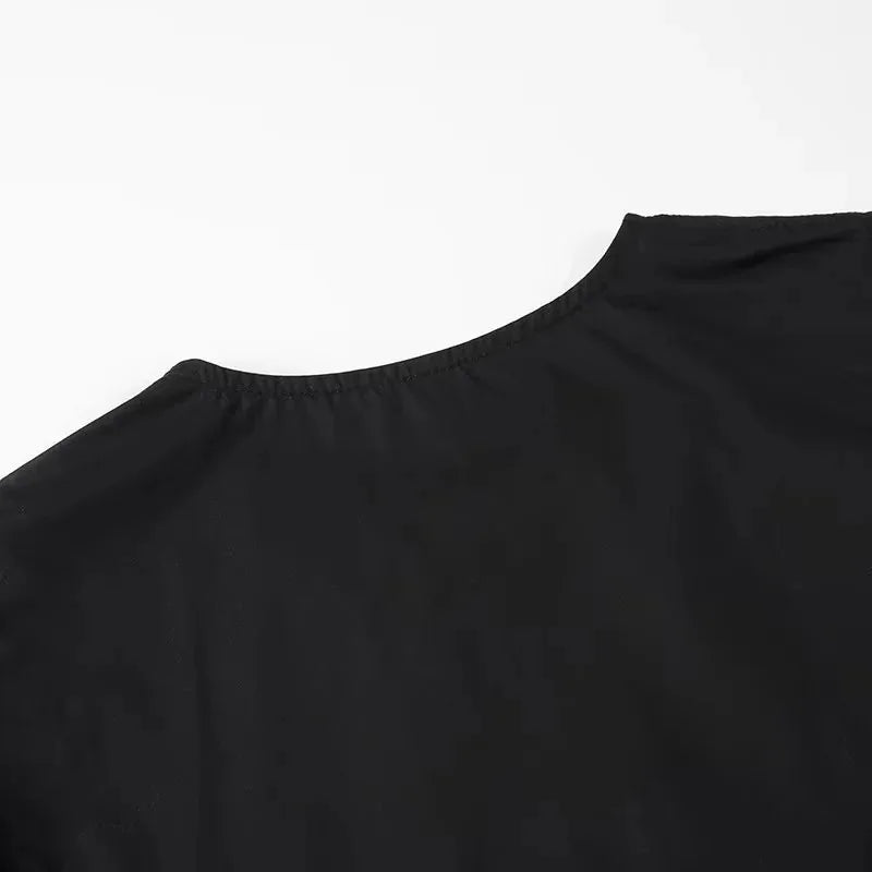 Ruffle Puff Sleeve Crop Top