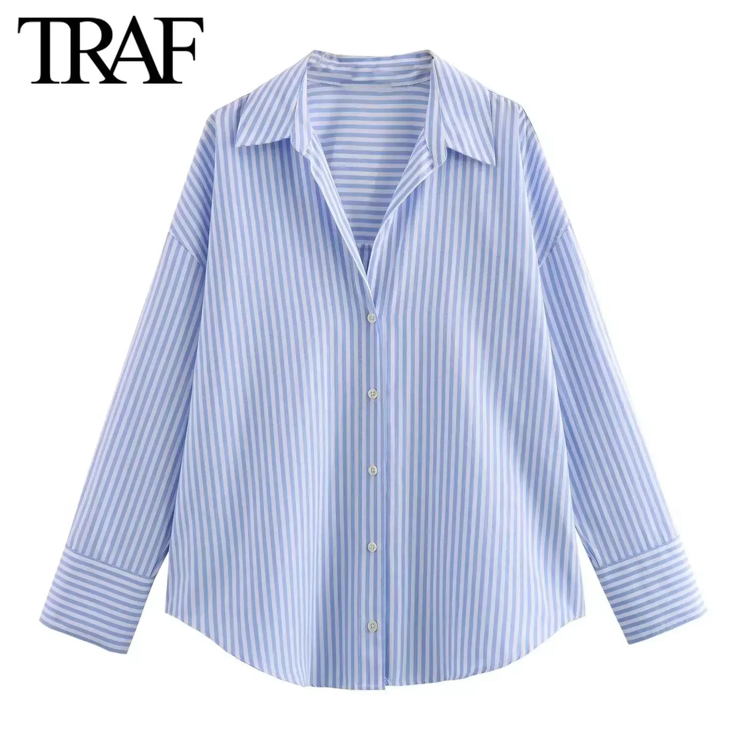 Fashion Long Sleeve Single-breasted Lapel Blouse