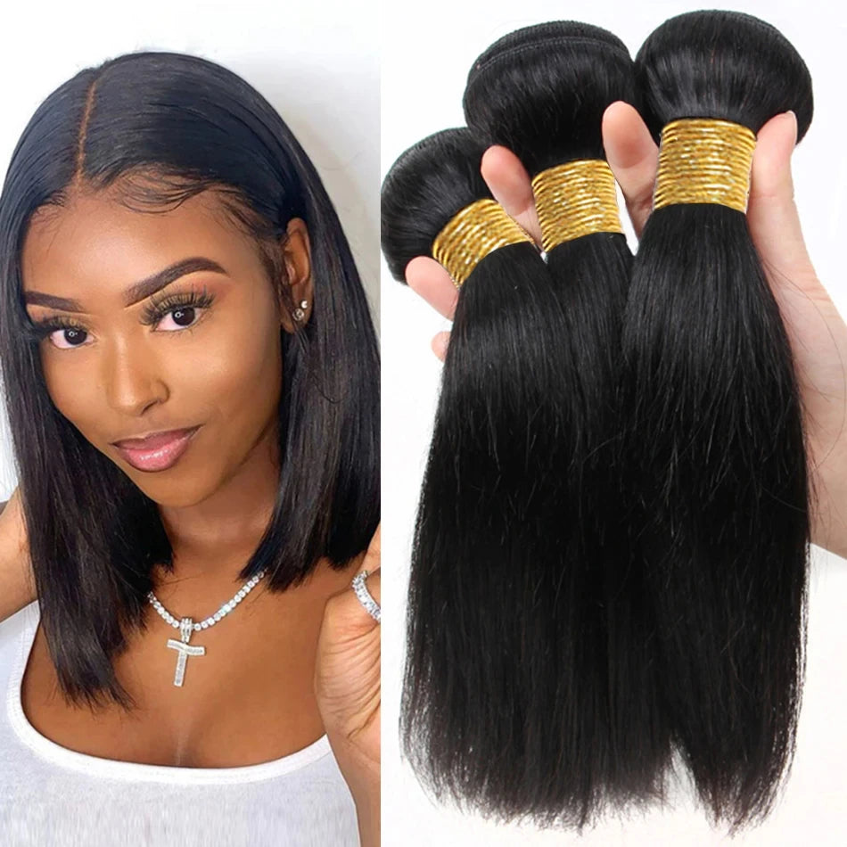 Premium Brazilian Straight Human Hair Bundles