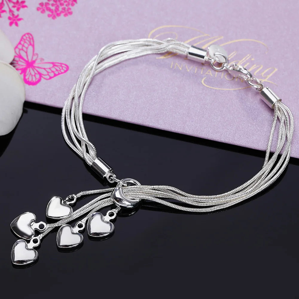 Handcrafted 925 Sterling Silver Twisted Rope Bracelet