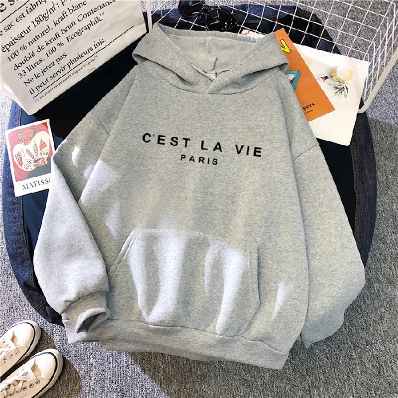 Women's Casual Letter Print Hoodie