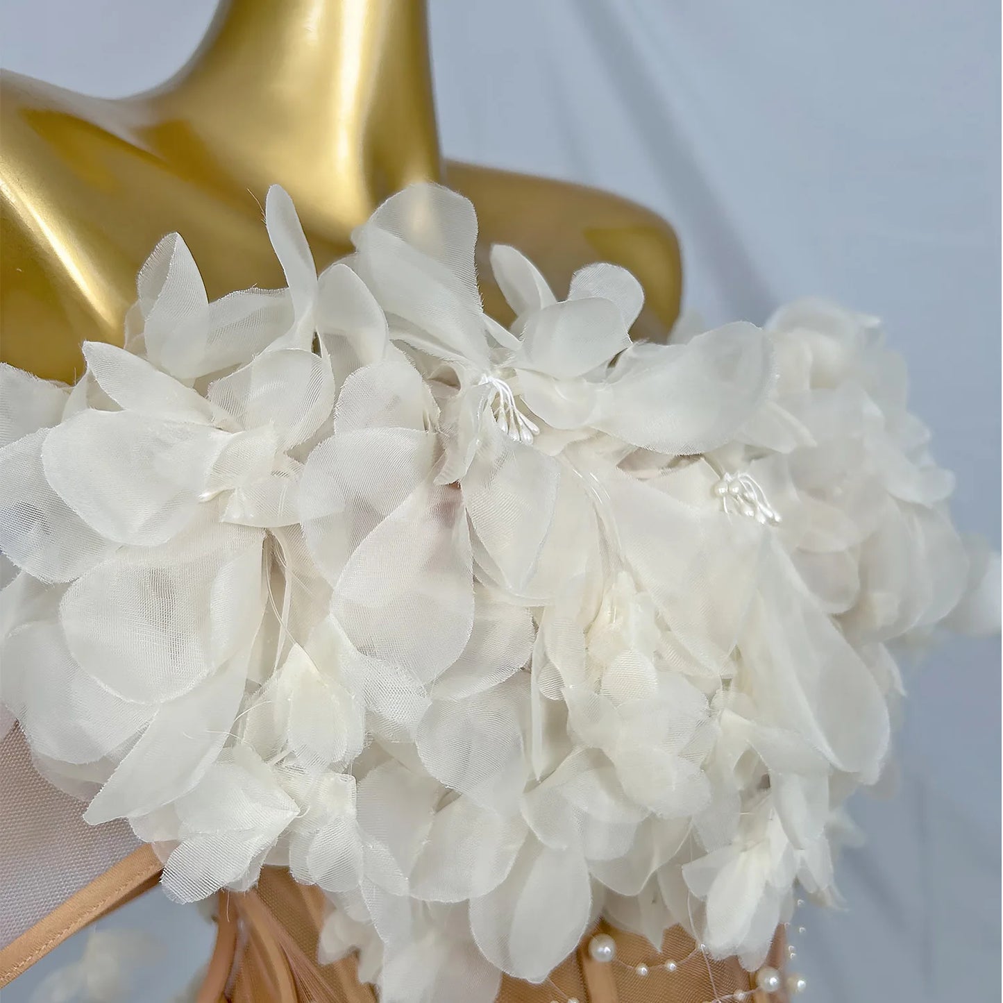 Elegant White Mermaid Evening Gown