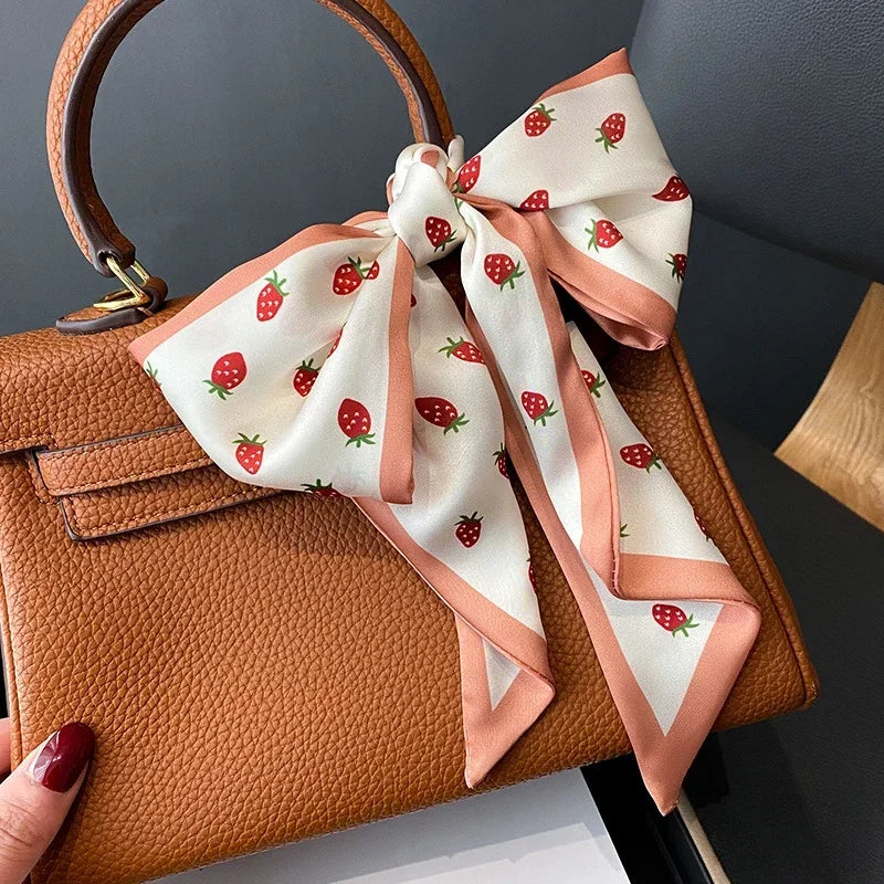 Luxury Silk-Feel Ribbon Scarf
