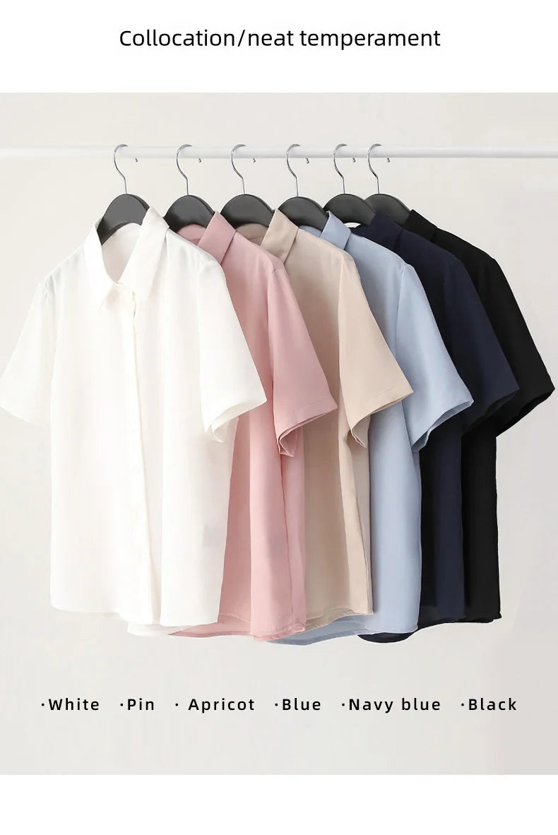 Short Sleeved Slimming Casual Versatile Shirt