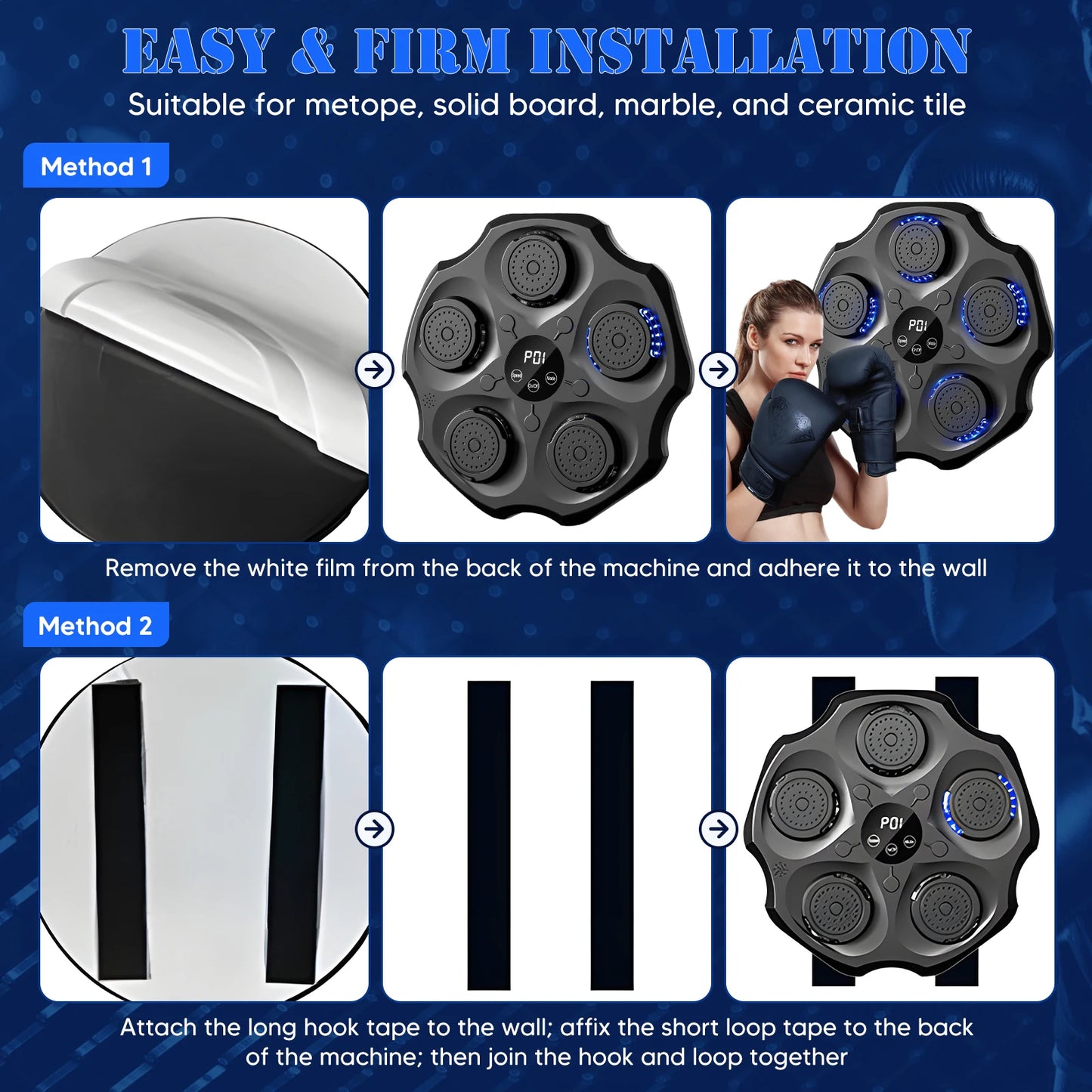 Upgraded Smart Music Boxing Machine Beats With the Rhythm Of Music LED Sandbag Relaxing Reaction Training Target Boxing