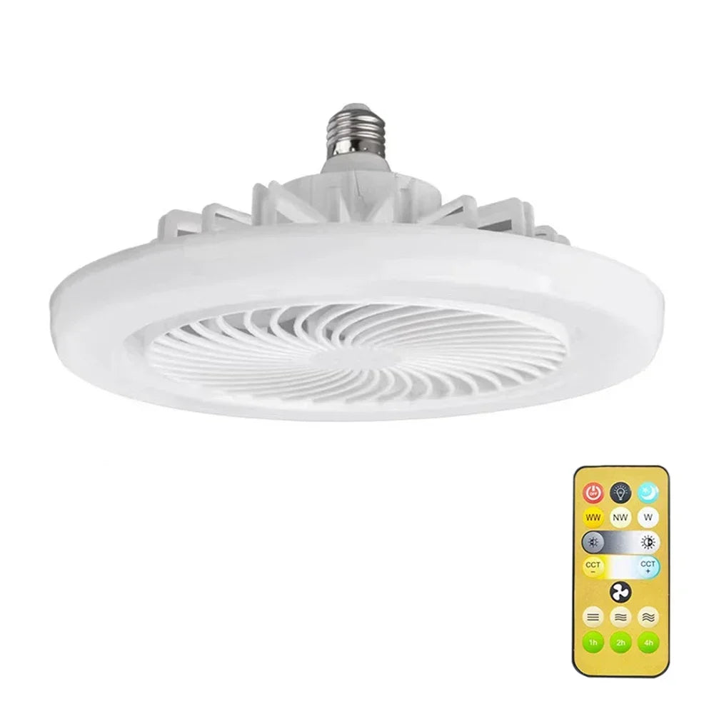 Smart 3-in-1 Ceiling Fan with Remote Control and 3-Speed E27 AC85-265V Lighting Base for Bedroom and Living Room Lighting