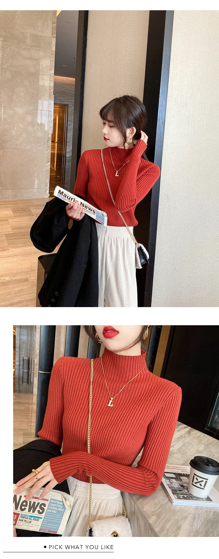 Women's Classic Turtleneck Sweater