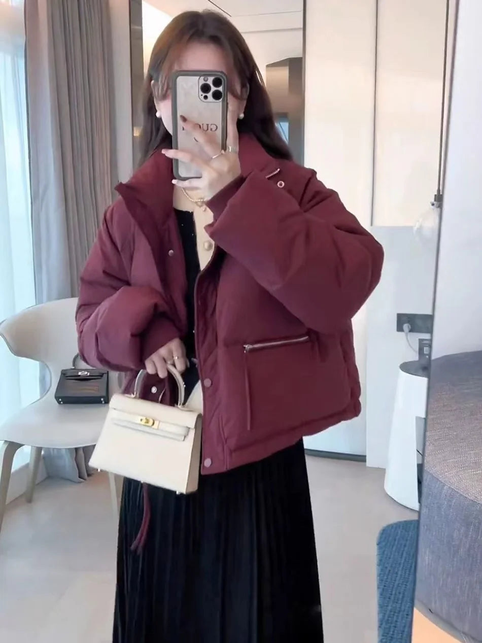 Women's Cotton-Filled Stand Collar Jacket