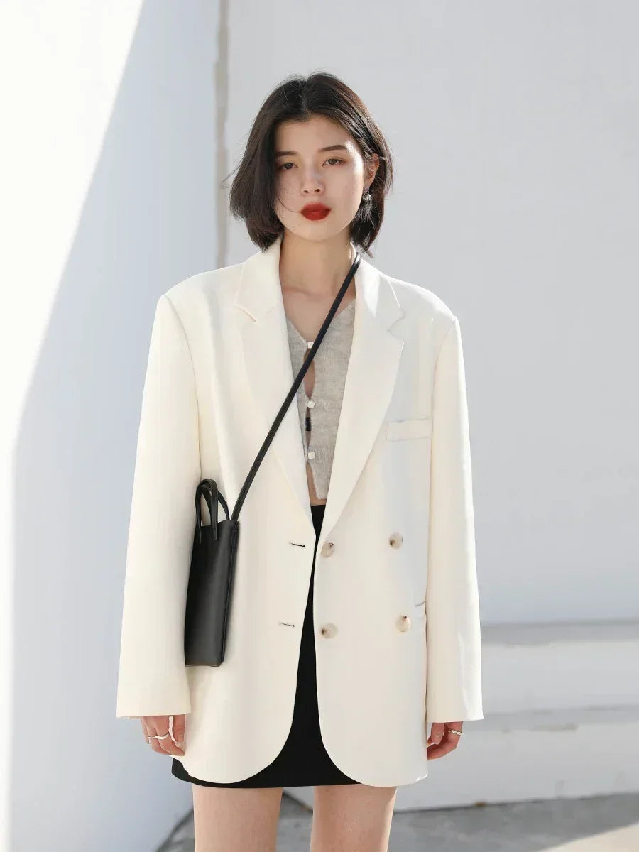 Professional Women's Double-Breasted Blazer