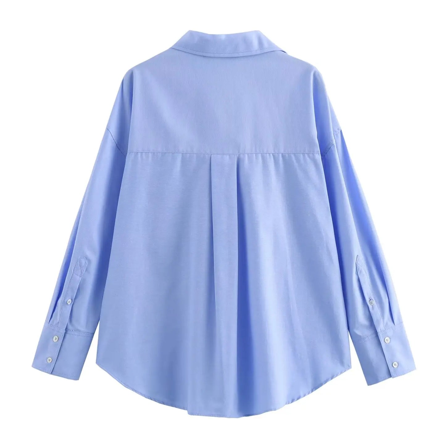 Fashion Long Sleeve Single-breasted Lapel Blouse