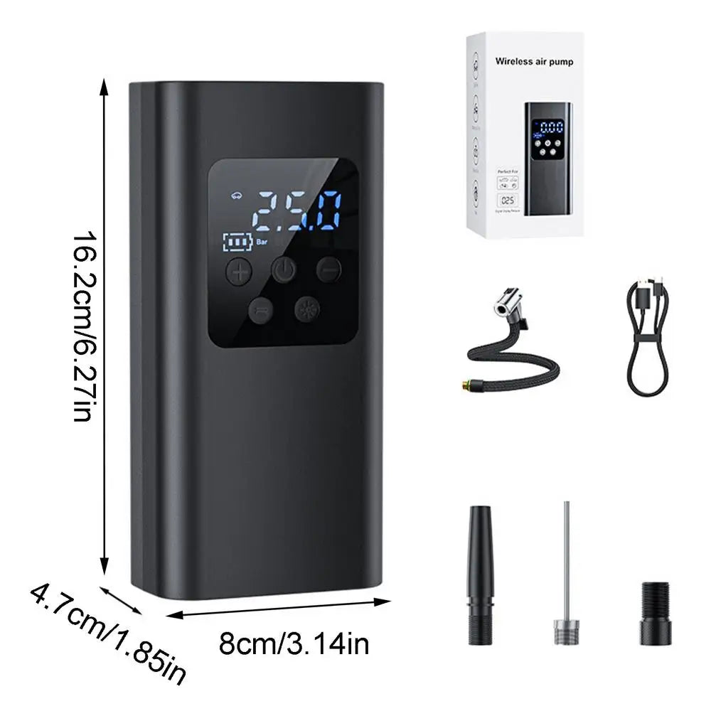 Portable Car Air Compressor Wireless/Wired Electric Tire Inflator Pump For Motorcycle Bicycle Boat Car Tire Ball