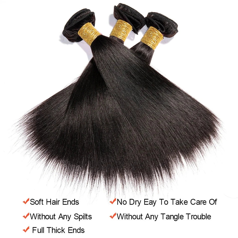 Premium Brazilian Straight Human Hair Bundles