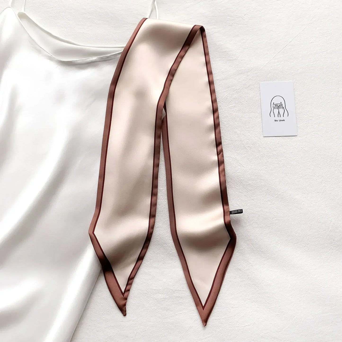 Luxury Silk-Feel Ribbon Scarf